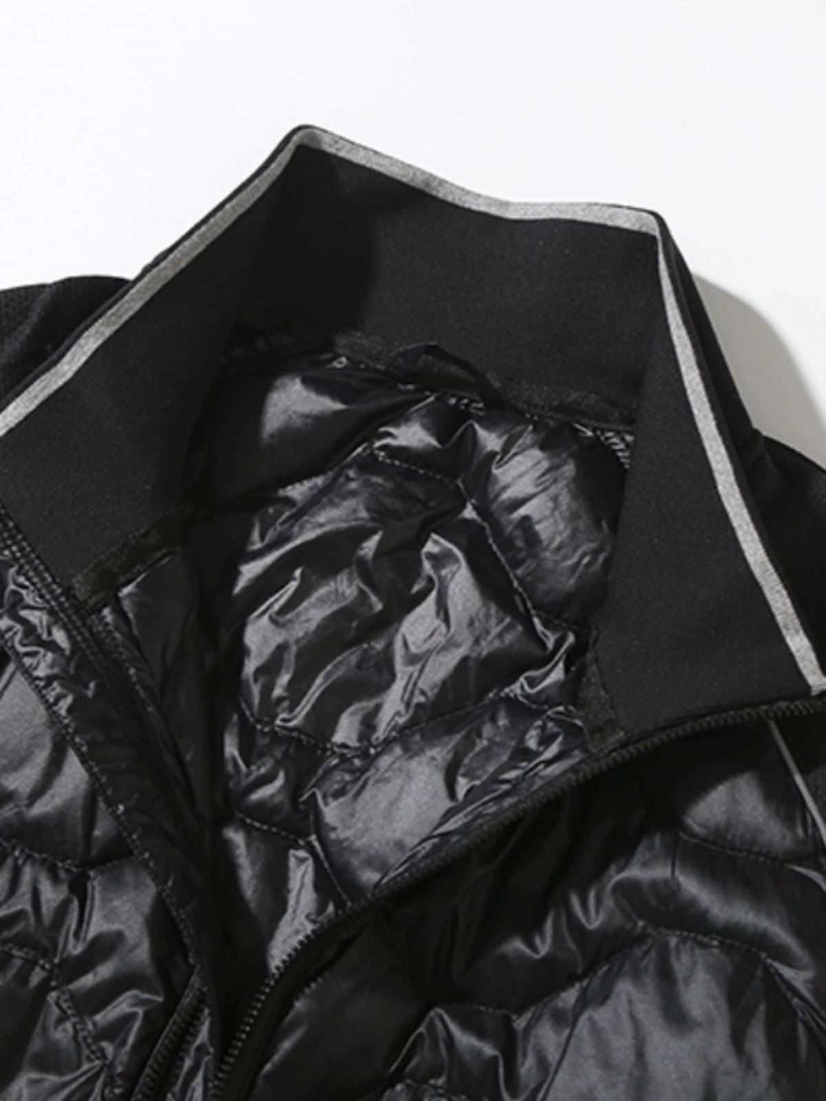 Men's stitching stand -up collar down jacket outer tide