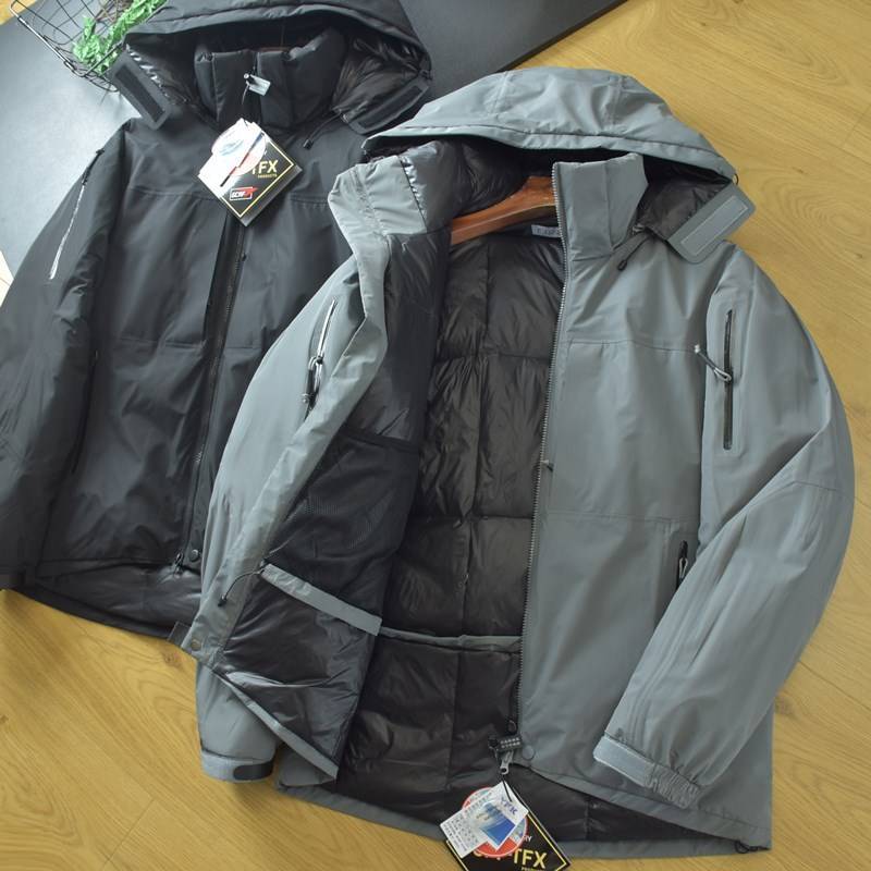 A piece of winter!Thousand yuan high fluffy 90 goose down!Cut out outdoor jacket men's windproof waterproof down jacket