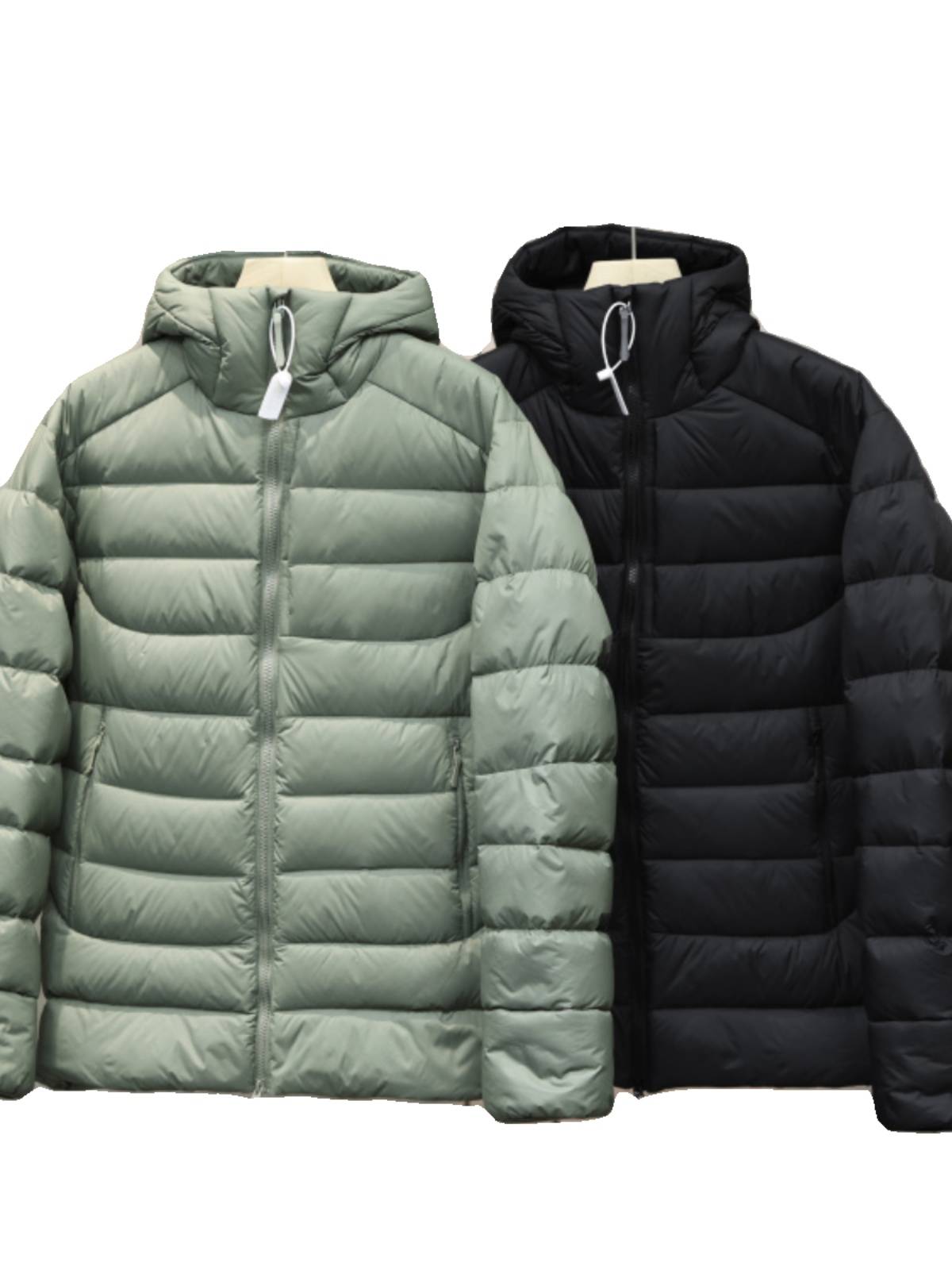Men's hooded warm 90 white duck velvet windproof down jacket