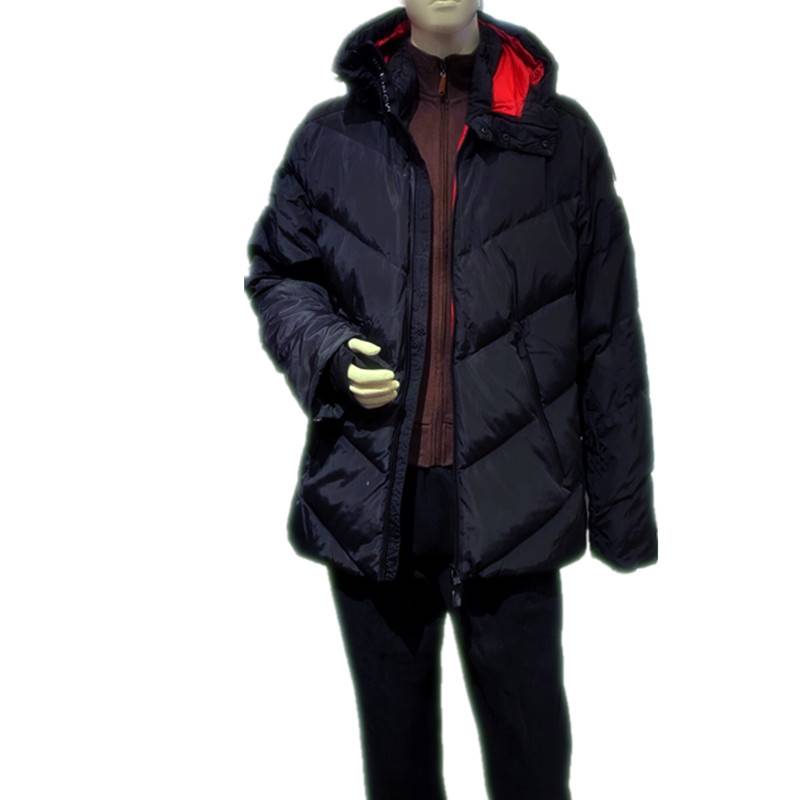 Tail single hooded down jacket men's winter warm goose velvet anti -cold and warm down cotton jacket loose cotton jacket
