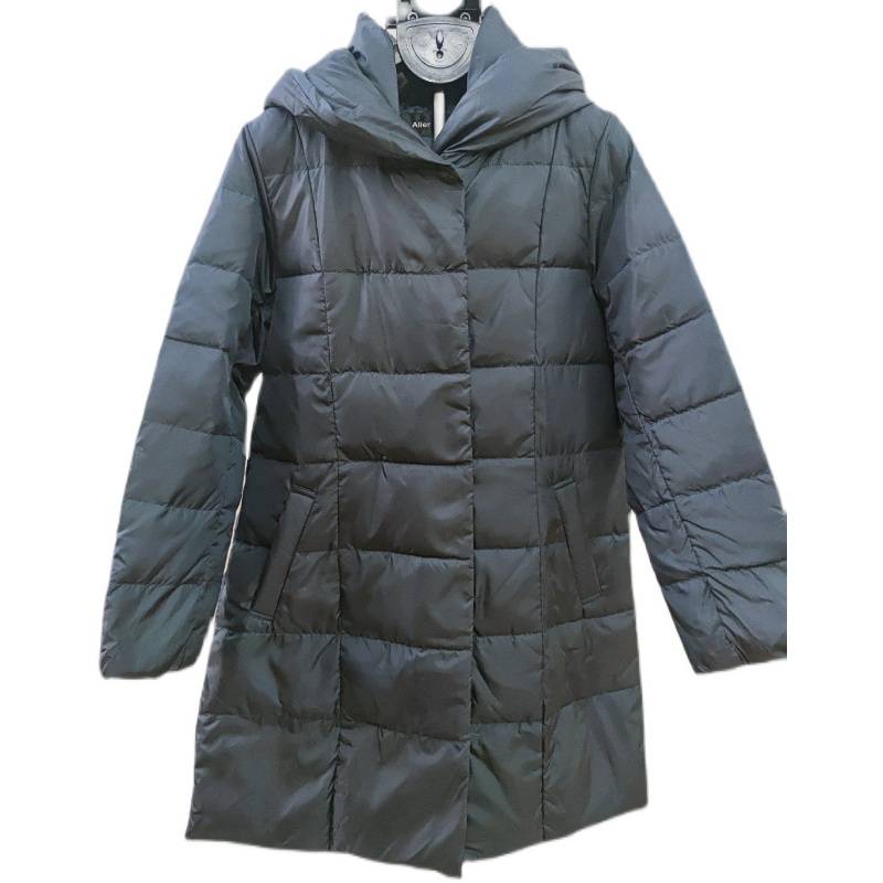 Tail Single Single Mid -length high -necked hooded down jacket female leadership warm commute white duck down winter jacket