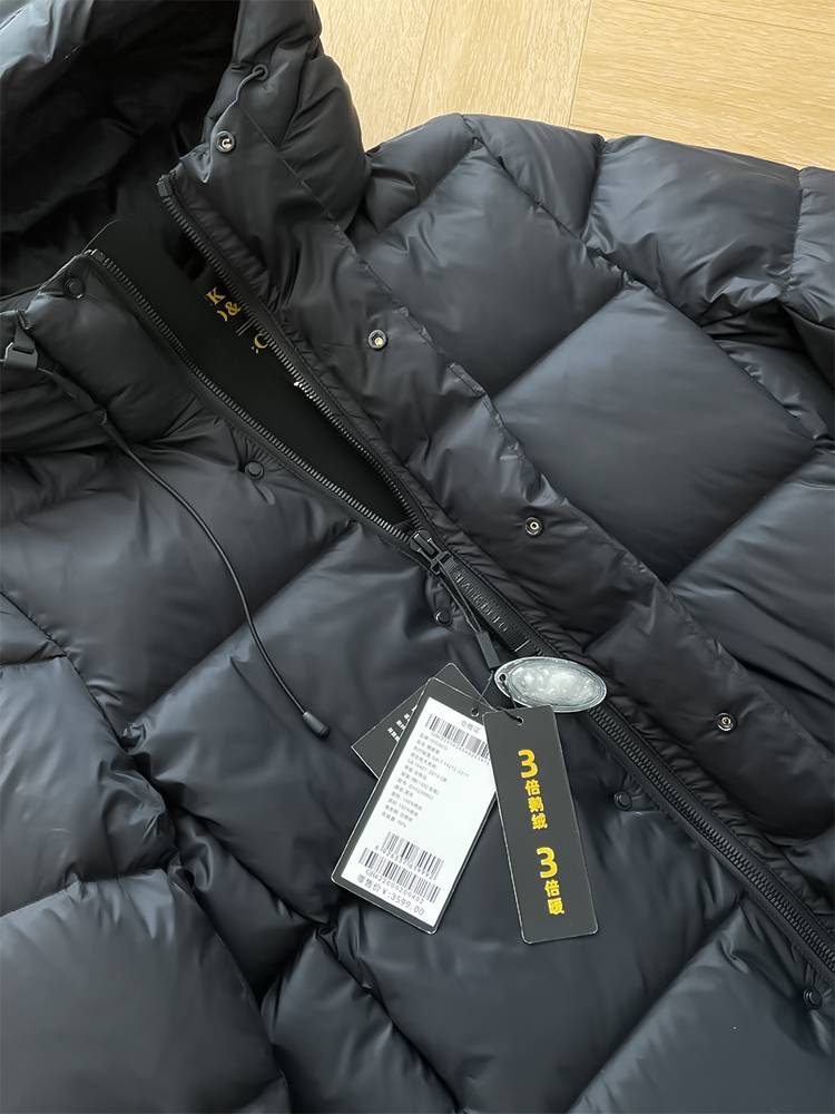 90 Goosedo high -necked hooded thin down jacket girl