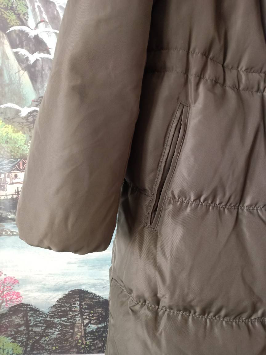 Korean single 90%white duck down big fox real hair collar down jacket jacket