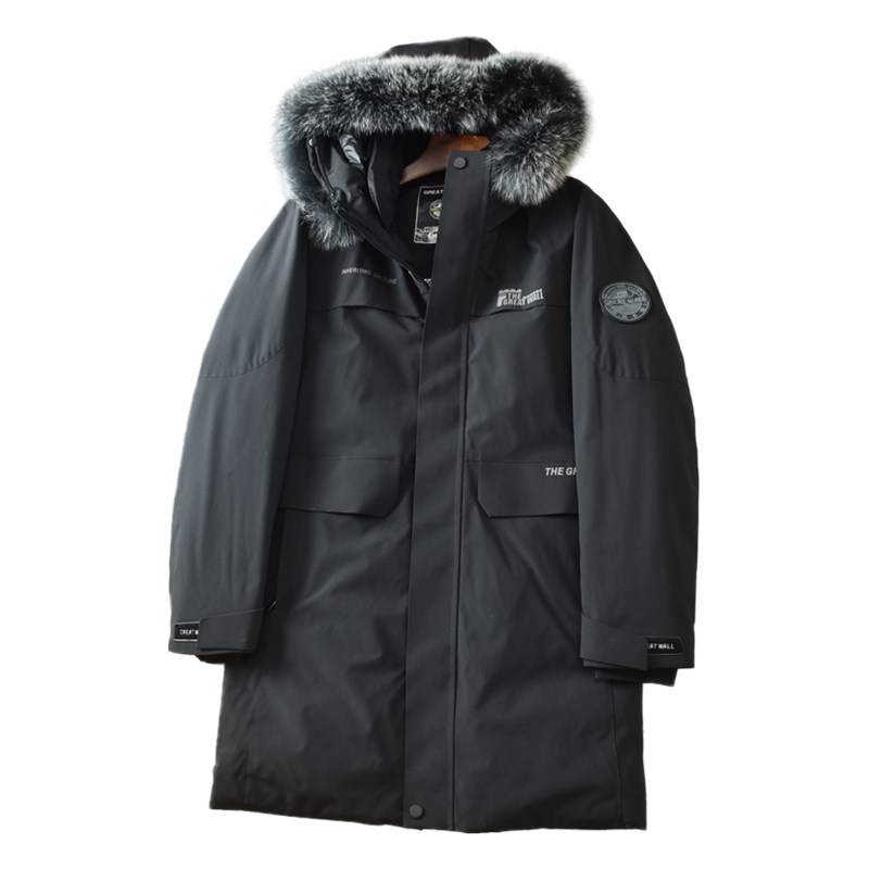 Men's winter hooded thickened down jacket goose puffy jacket