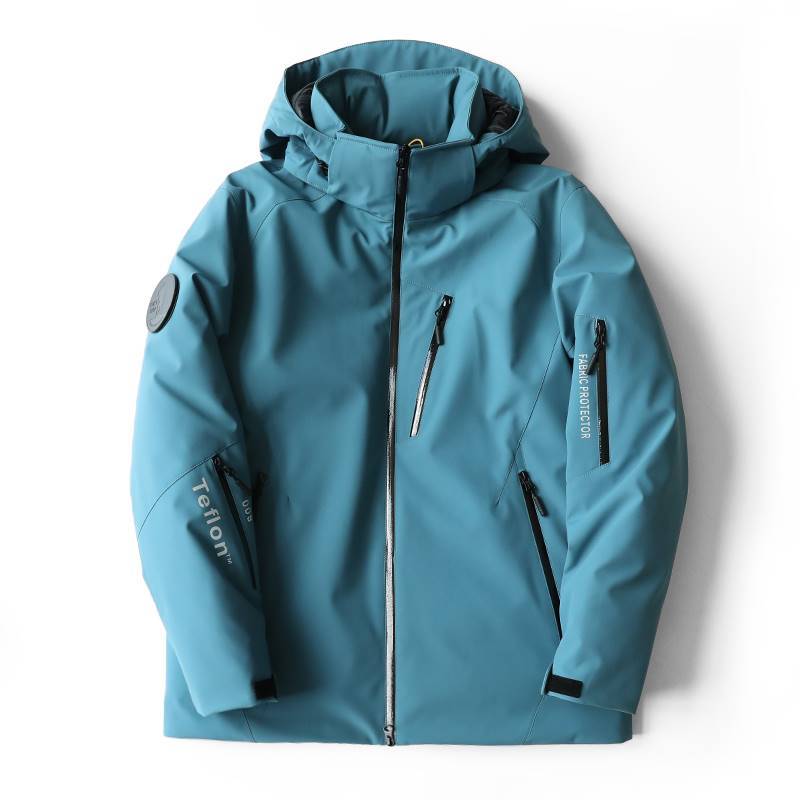 Outdoor casual cold and warm hooded down jacket