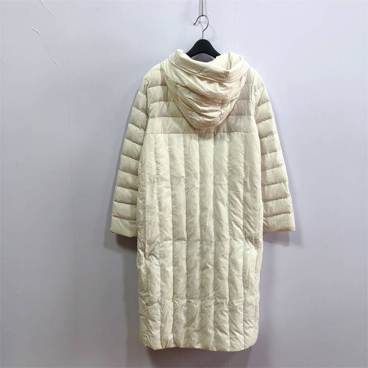 Series women's fashion long hooded down jacket