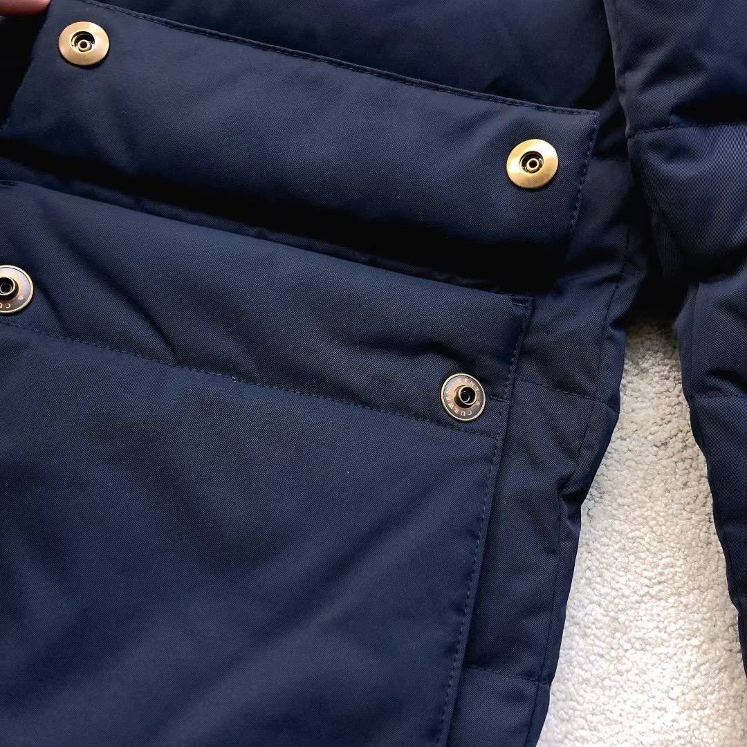 KC three lion mid -length down jackets goose puffed