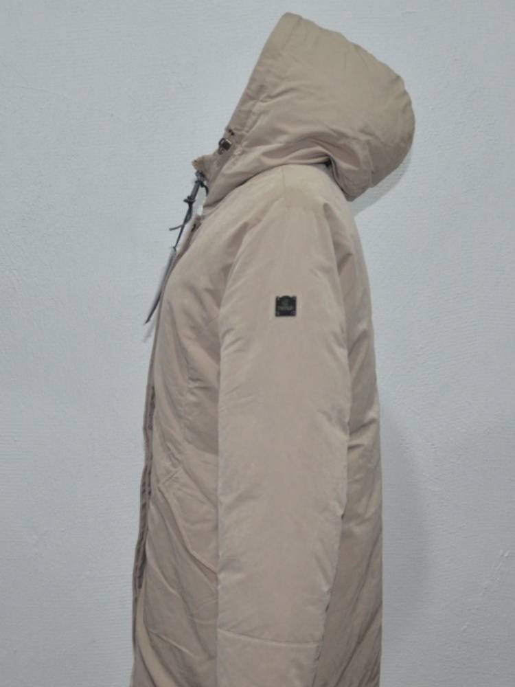 Sanjiao Tong Commodity Mid -length hooded thickened down jacket