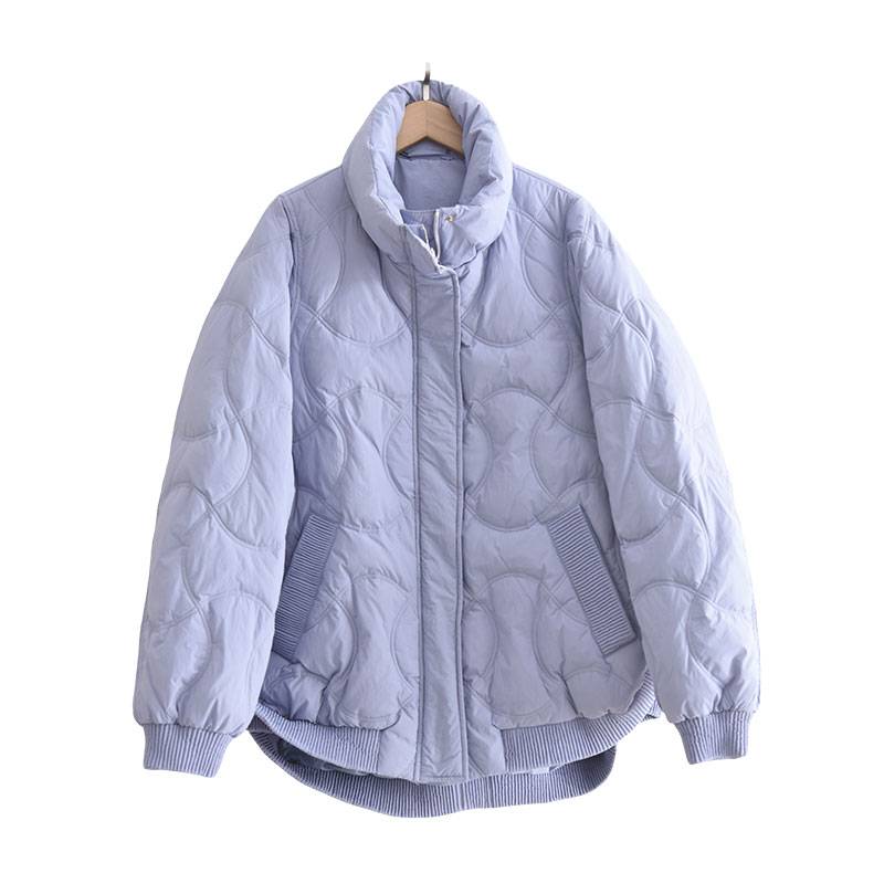 Loose leisure versatile purple down jacket jacket