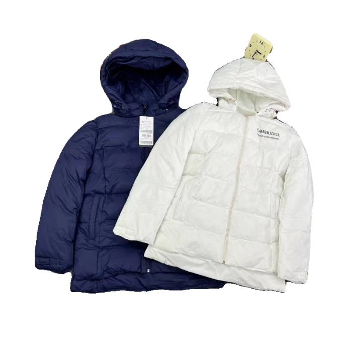 Winter new hooded bread noodle service female medium long model