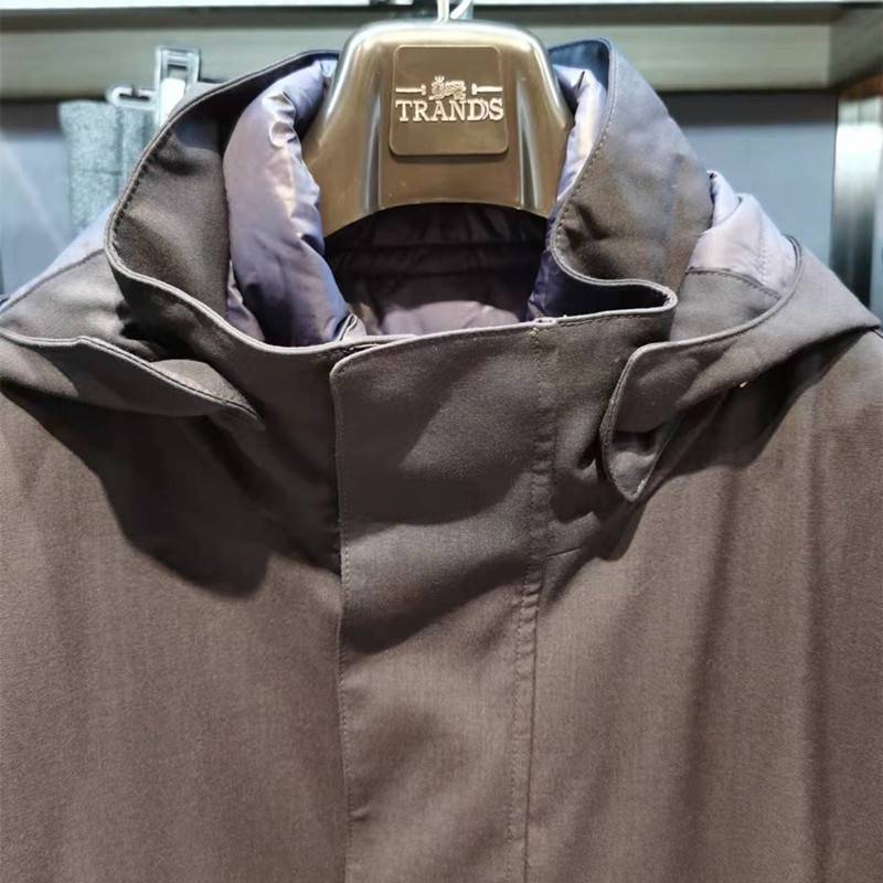 Men's down jacket Goose Velvet Living Noodles, wearing two Italian imported wool fabrics, Hungarian goose down business models