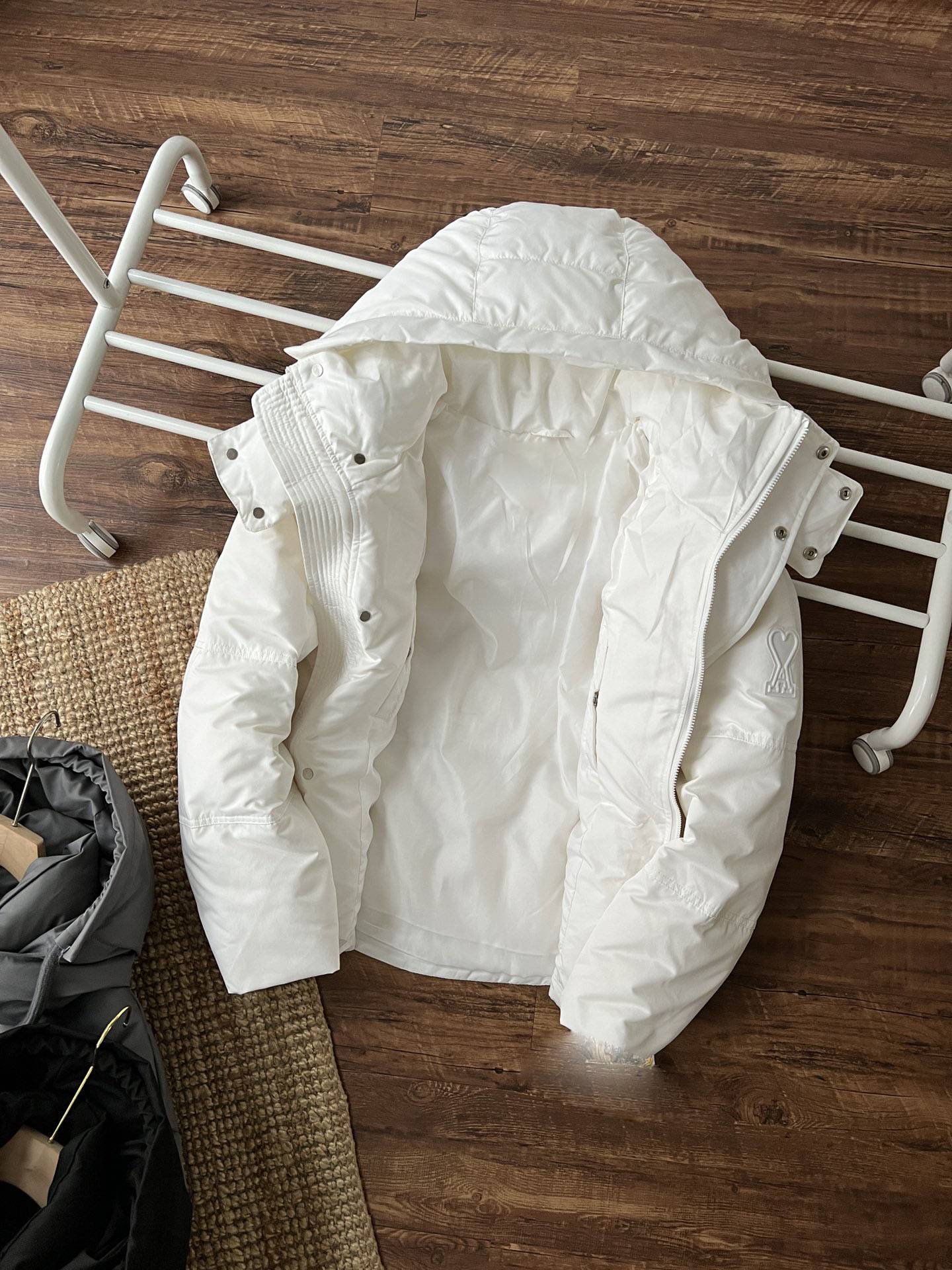 2022 autumn and winter caps fluffy love embroidery 90 white duck down thickened warm casual down jackets to overcome jackets