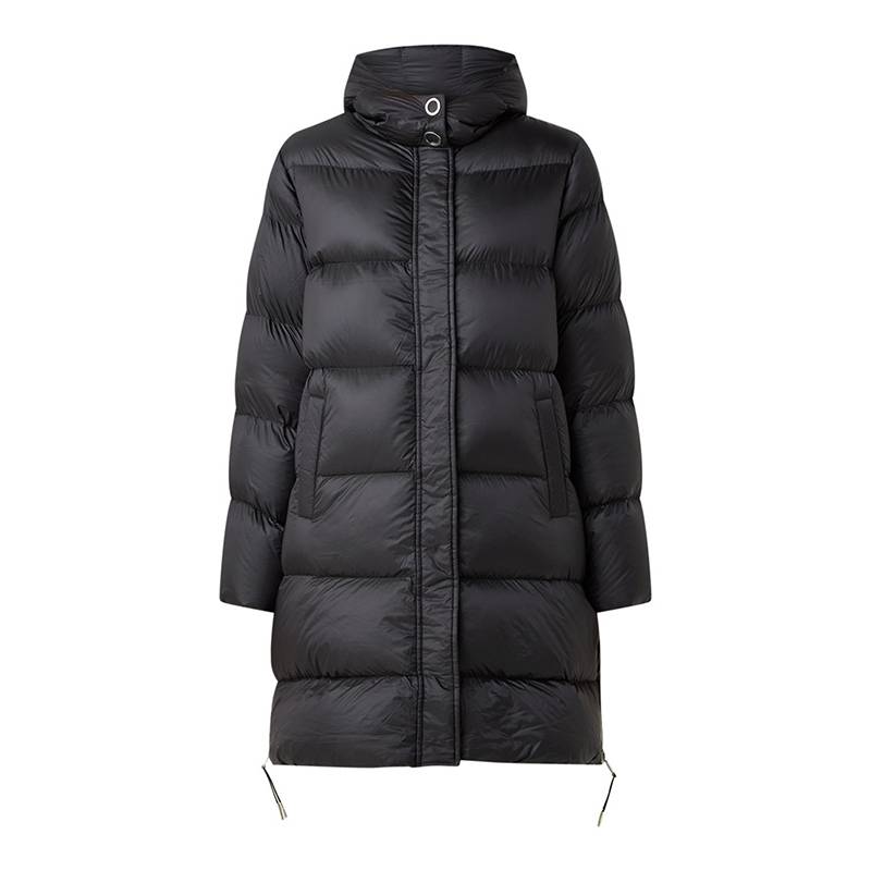 French winter hooded wind -proof and warm mid -length down jacket