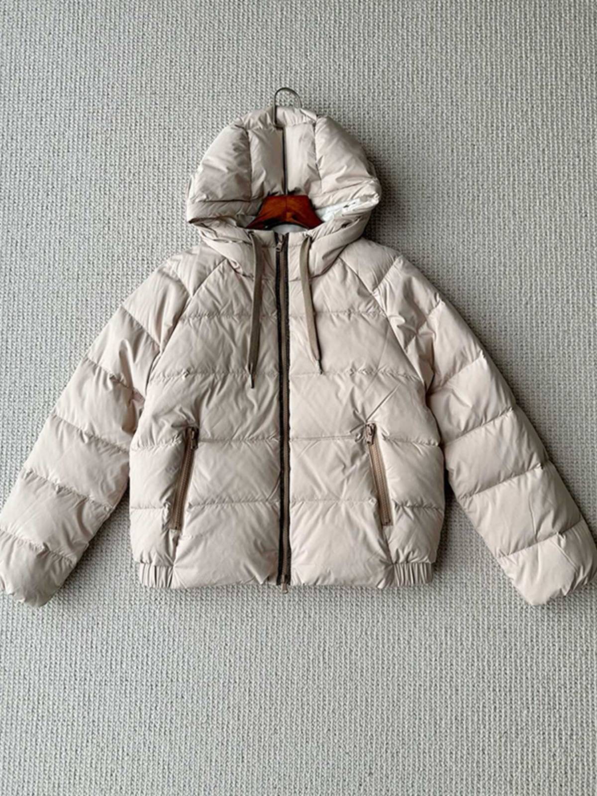White Goose Velvet Chain Locomment Casual down jacket Thick Bread Bread Server Jacket Autumn and Winter