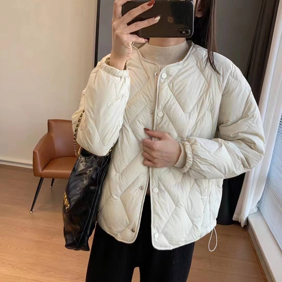 Lightly Lingge Cocoon type small short down jacket girl