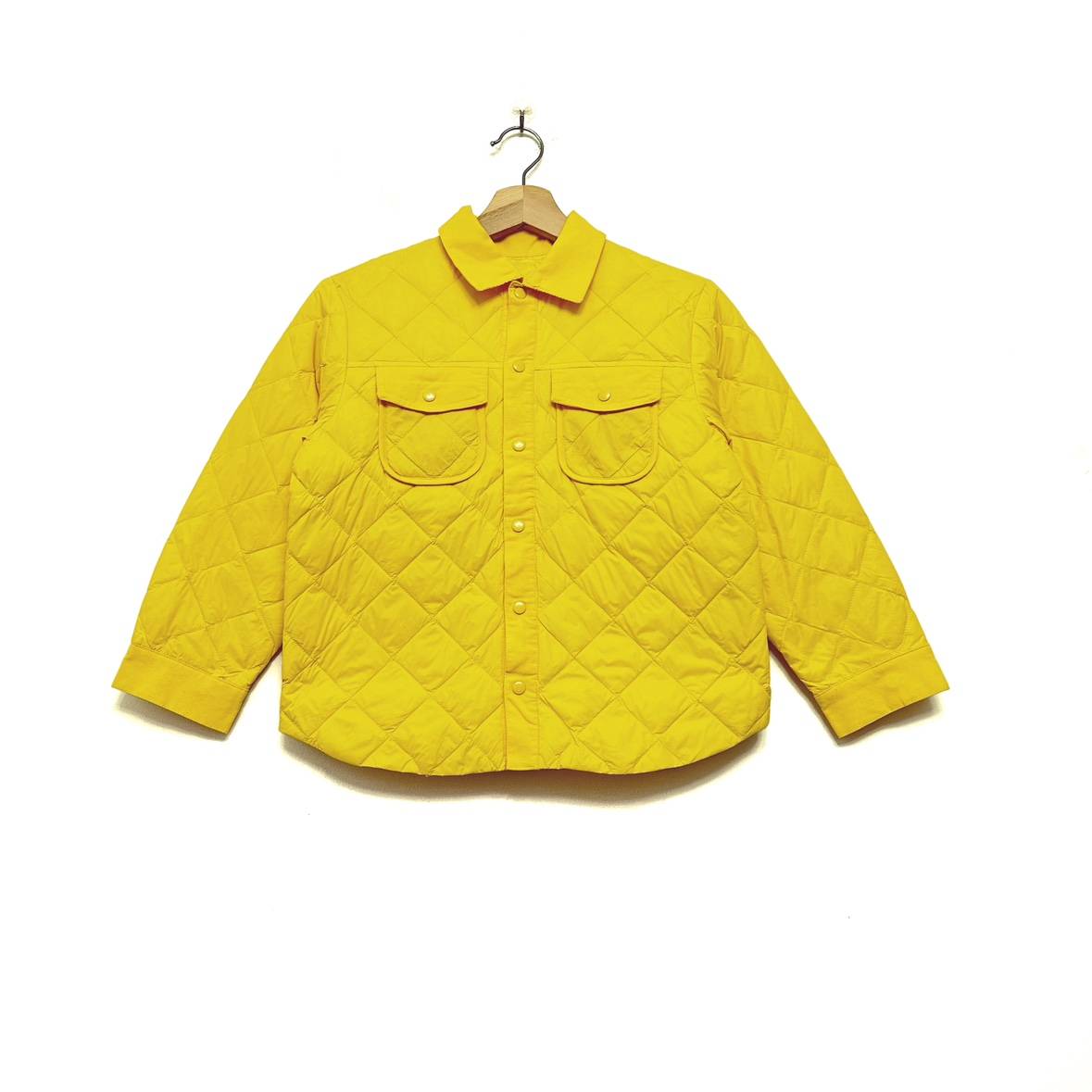 Brand discounts autumn and winter fashion solid color lapel symmetrical pocket design outside wear inside with thin down