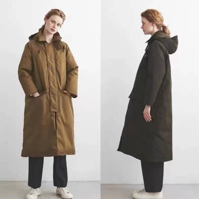 Thick goose velvet!Winter waterproof and windproof outdoor function hooded long down jacket in the north