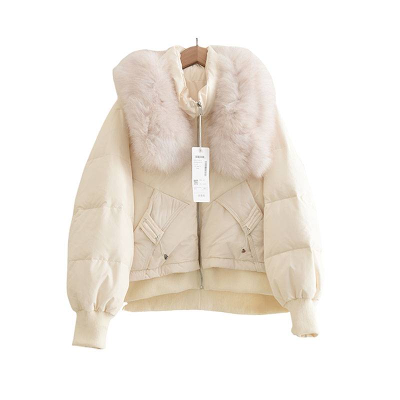 Big Mao collar small short white down jacket jacket