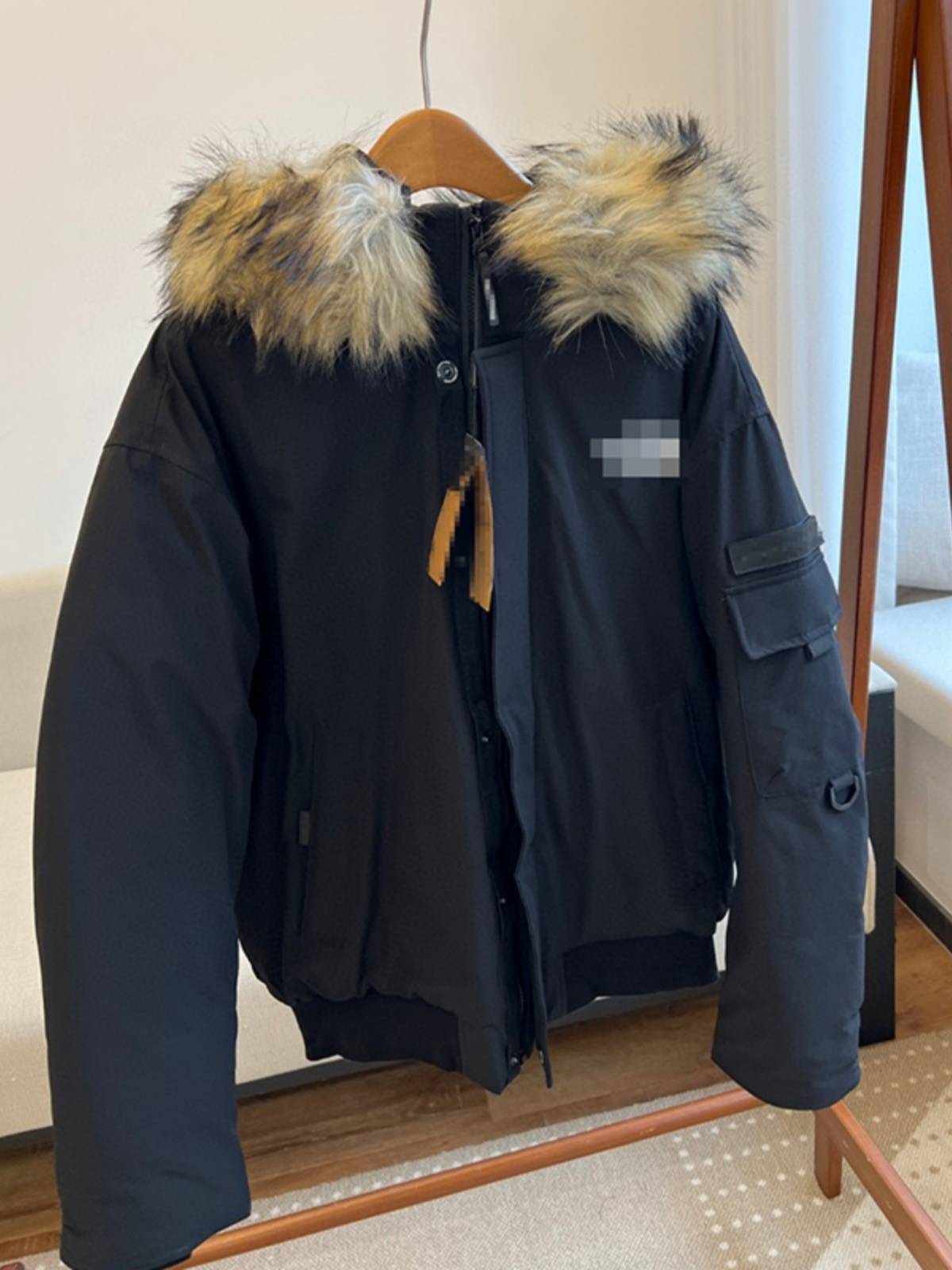 Parker worker dressing jacket connecting black khaki short down jacket