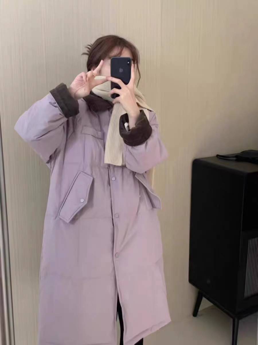 HY shirt long stitching light core velvet goose velvet