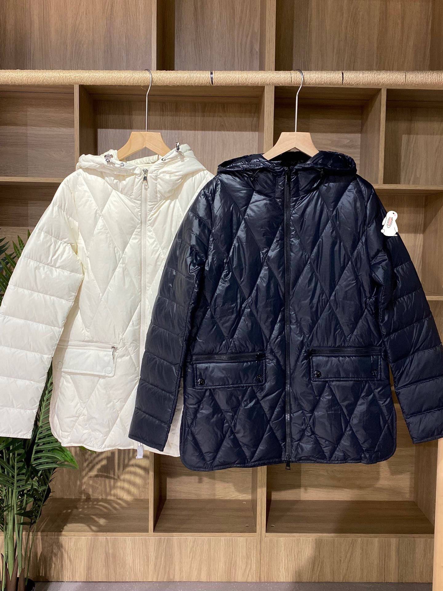 Belt hooded light and thin 90 white goose velvet down jacket