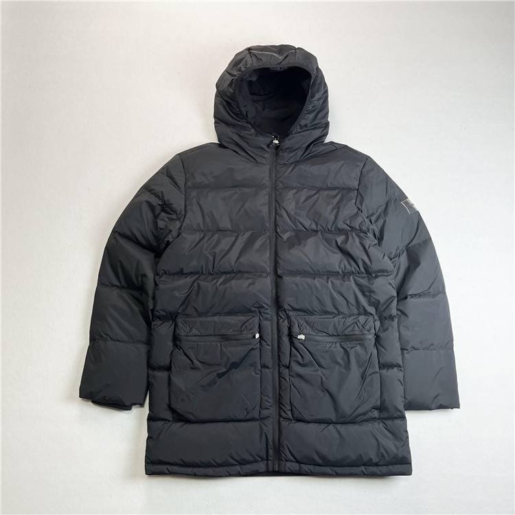 Model men's hooded mid -length down jacket anti -splattered m breasts 118 C072