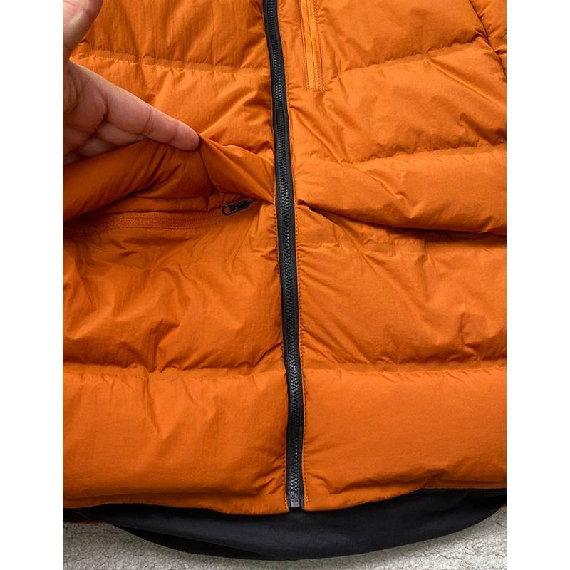 Down jacket female 23 Winter new urban sports lightweight goose velvet anti -splash orange orange wear on both sides