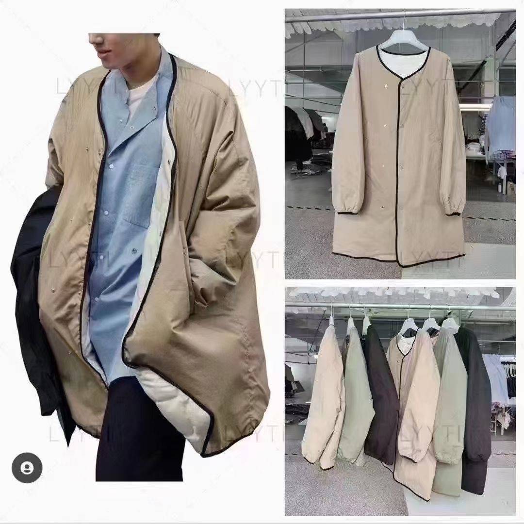 2023 Autumn and Winter Japanese Order Factory High -quality Wordless long double -sided double -sided wearing goose velvet inner dongee women