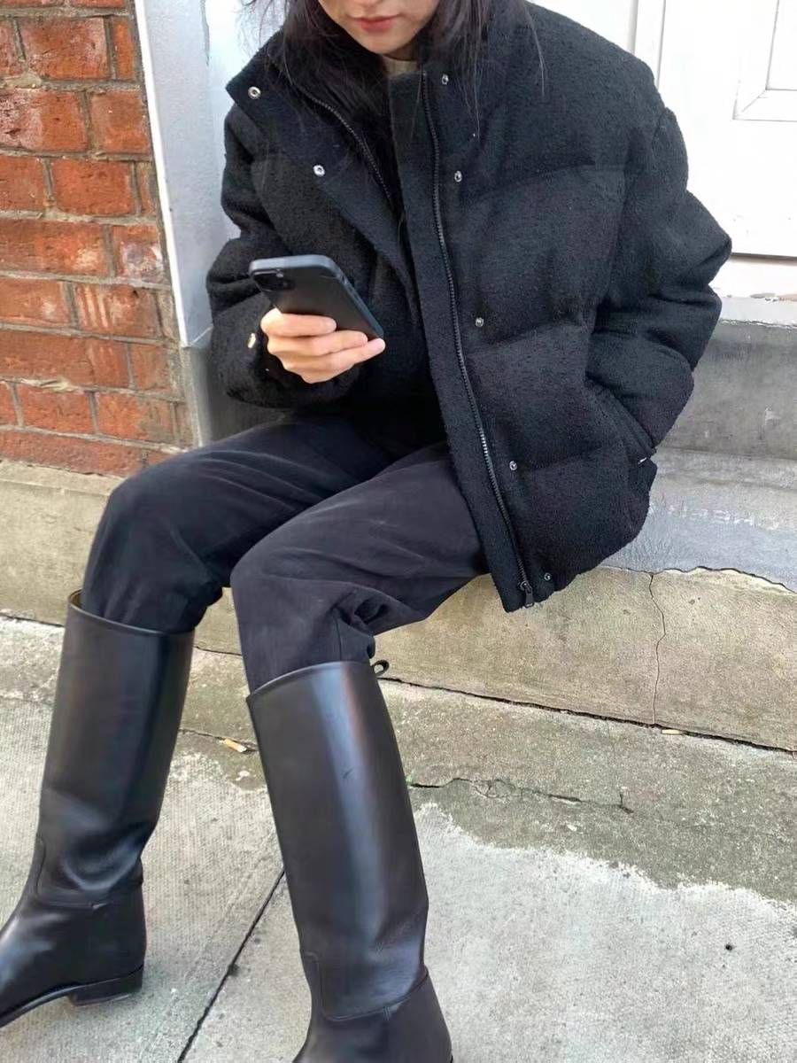 Xiaoxiangfeng Simple short stand -up collar down jacket
