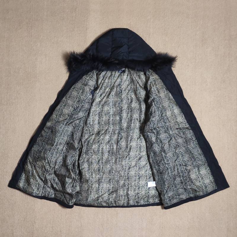 Pzrww001 Single Single Single Pinkin Cotton Loose Panto Black Middle Deep down jacket