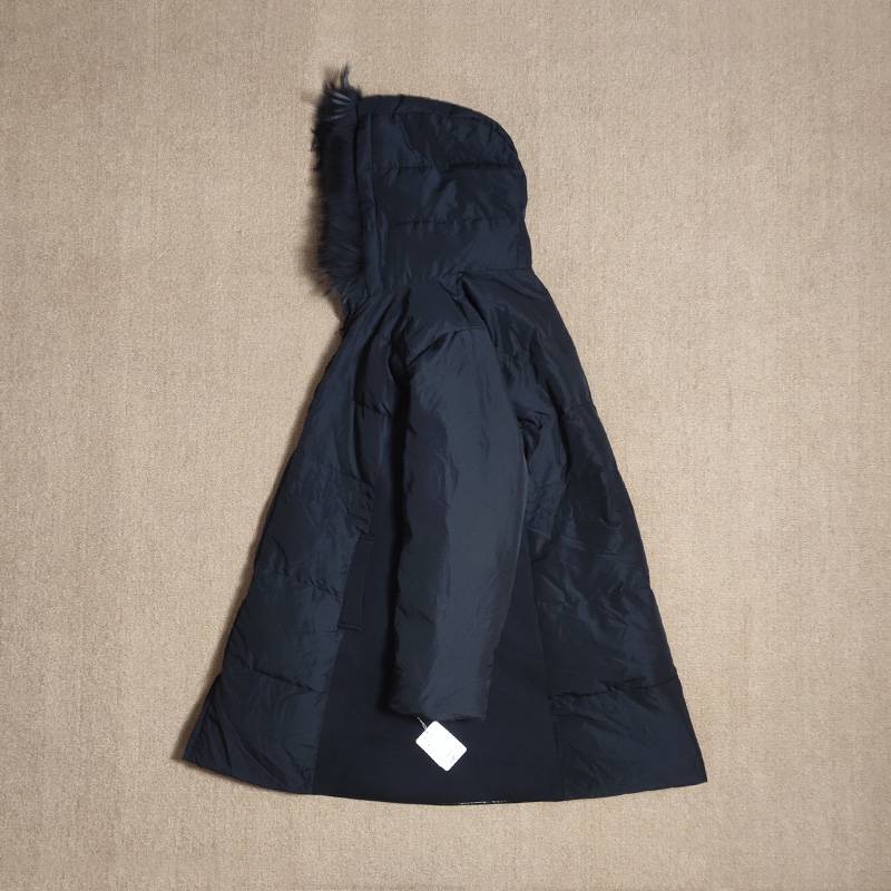 Pzrww001 Single Single Single Pinkin Cotton Loose Panto Black Middle Deep down jacket
