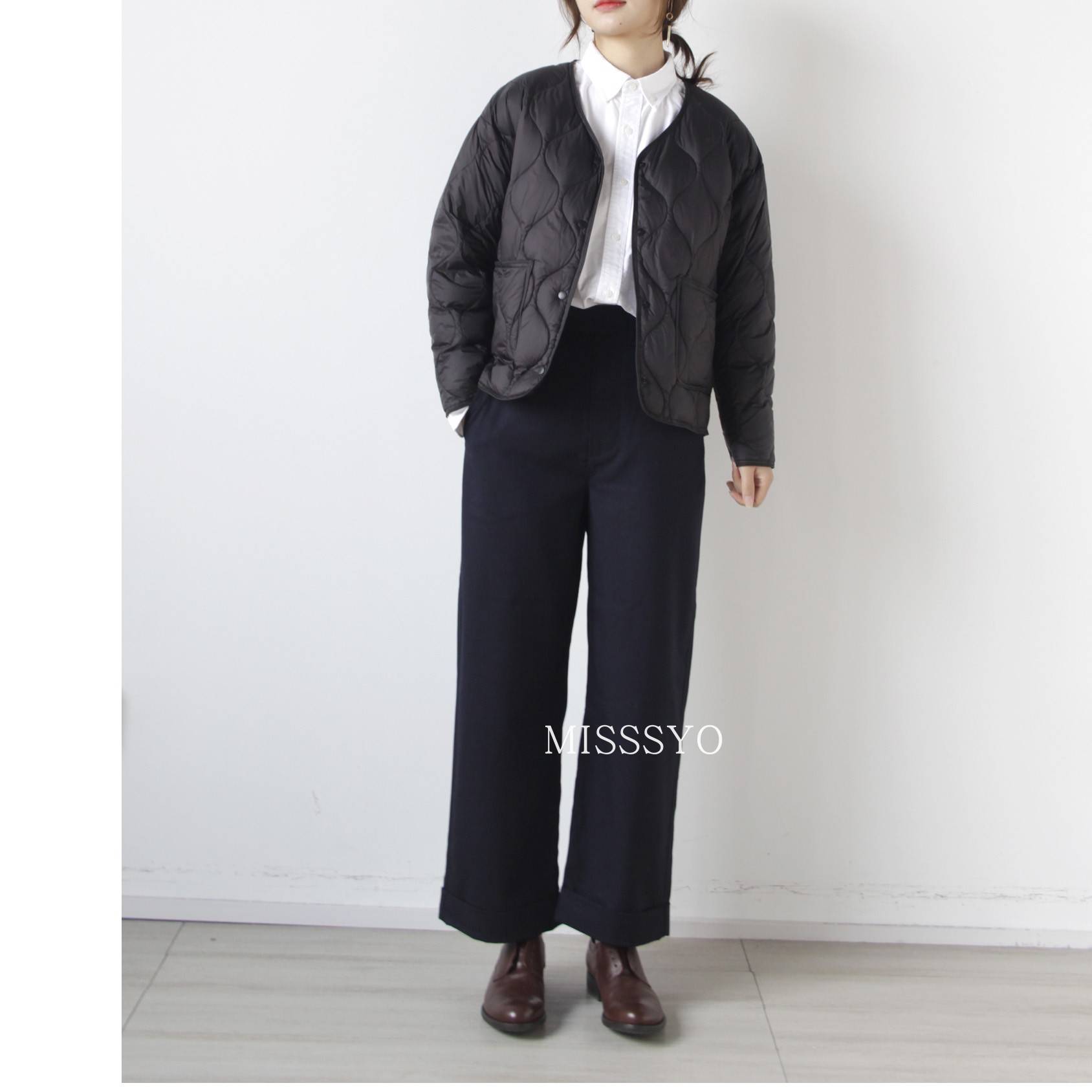 Light, soft, diamond wavy short down jacket