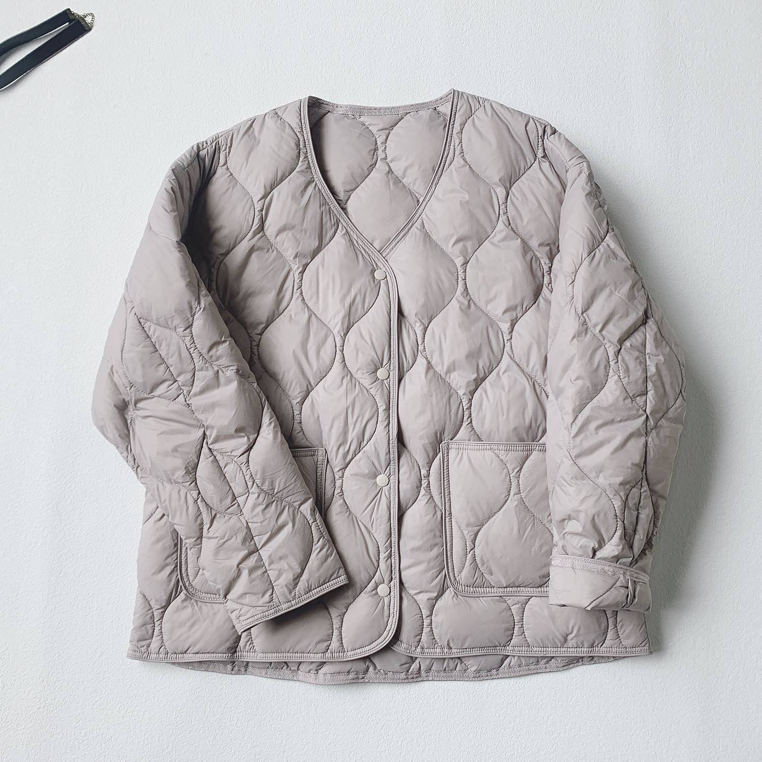 Light, soft, diamond wavy short down jacket