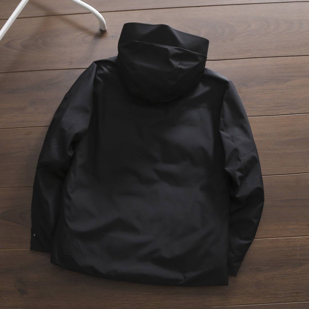 2023 business casual hooded loose 90 white duck down men's guest for light down technology fiber fabric down jacket