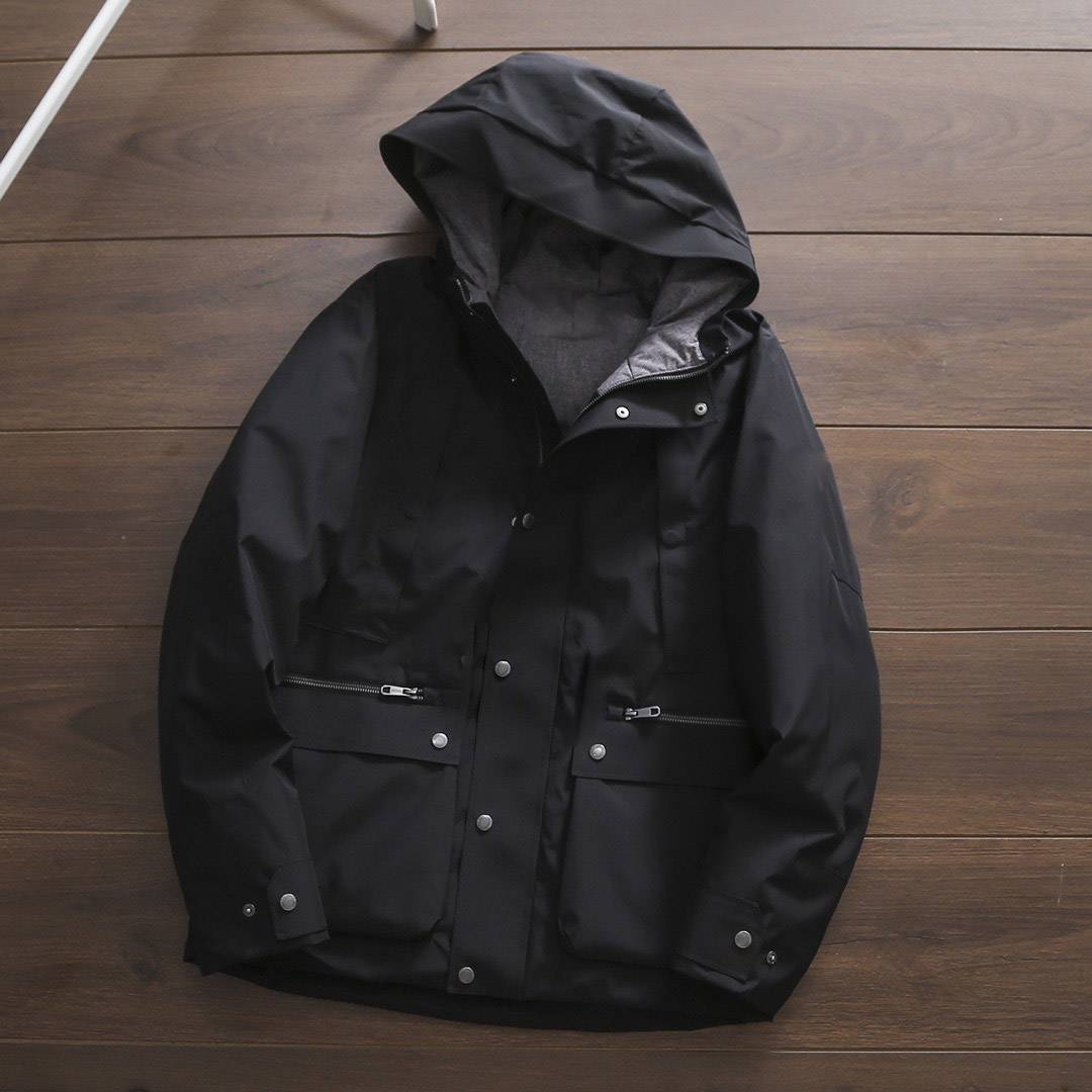 2023 business casual hooded loose 90 white duck down men's guest for light down technology fiber fabric down jacket