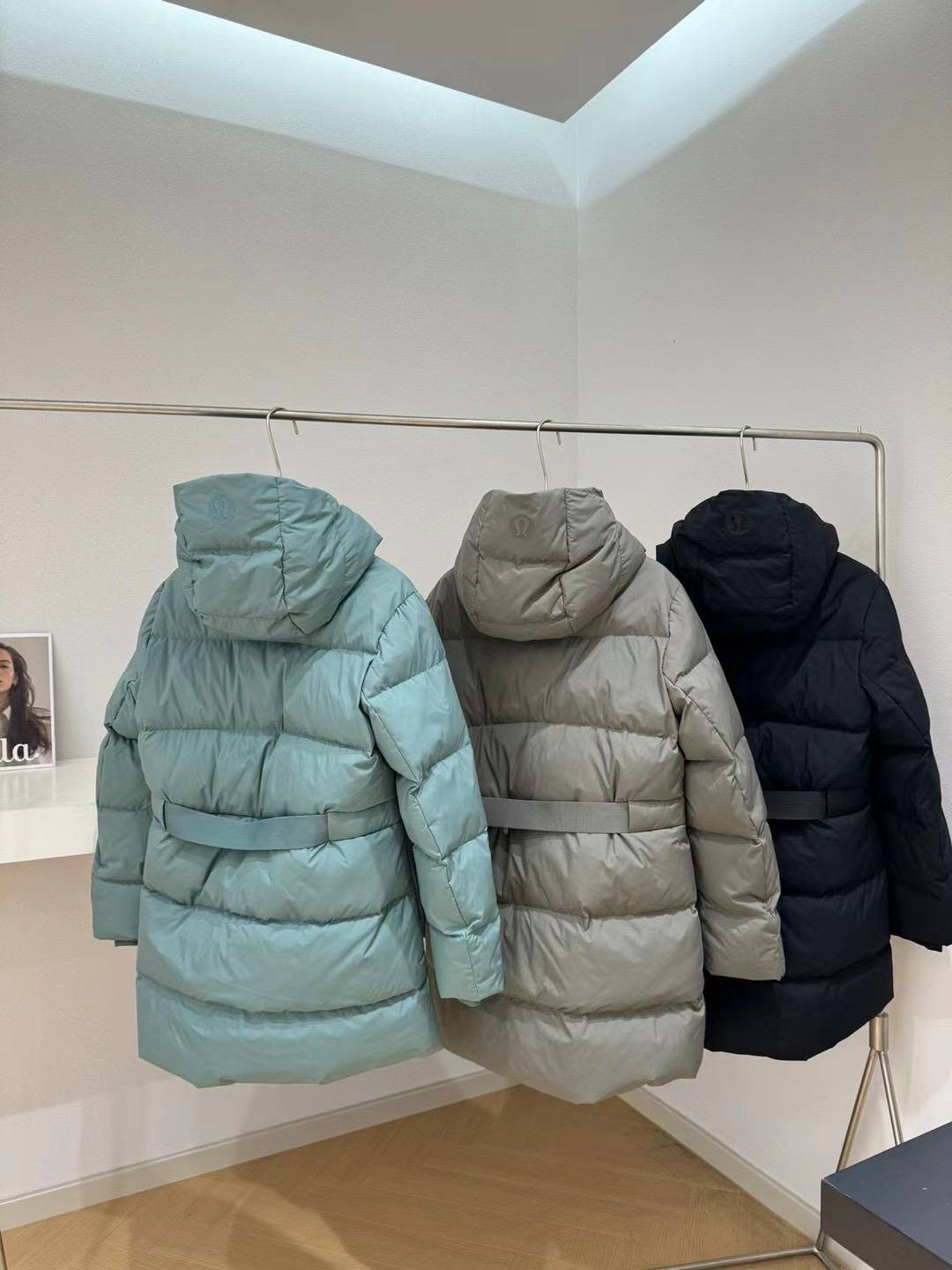 Lulu family duck down mid -length waist down jacket