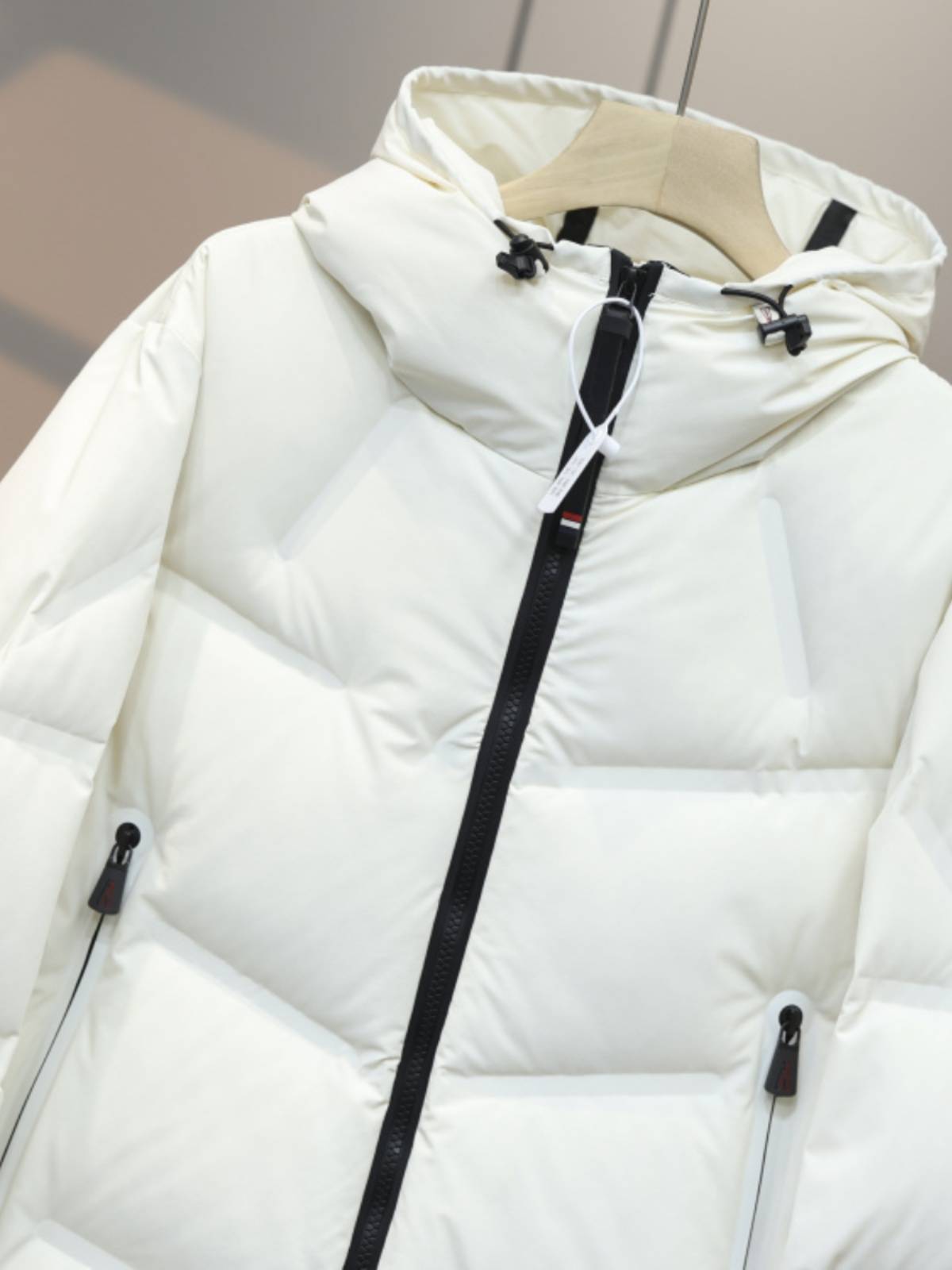 Men's white duck velvet warm thickened down jacket jacket