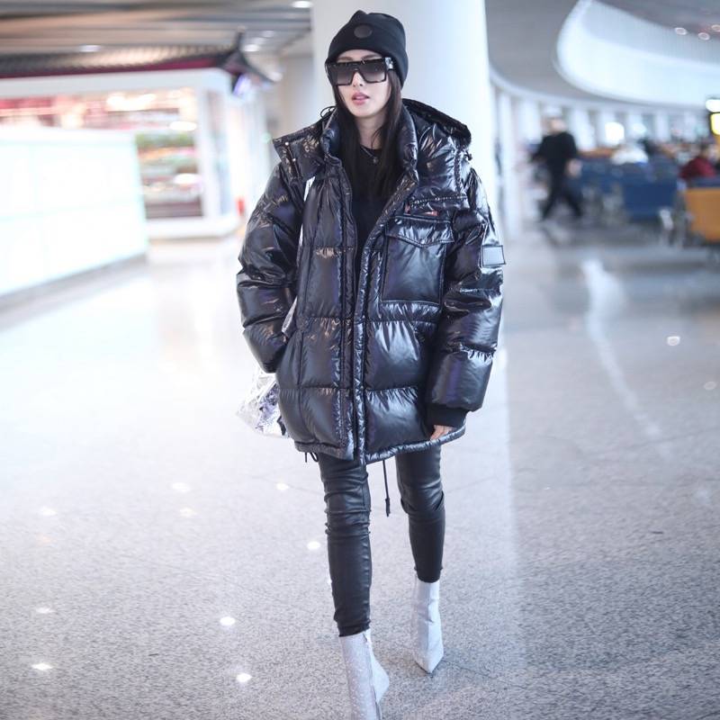 Zhang Tianai thick couple down jacket casual