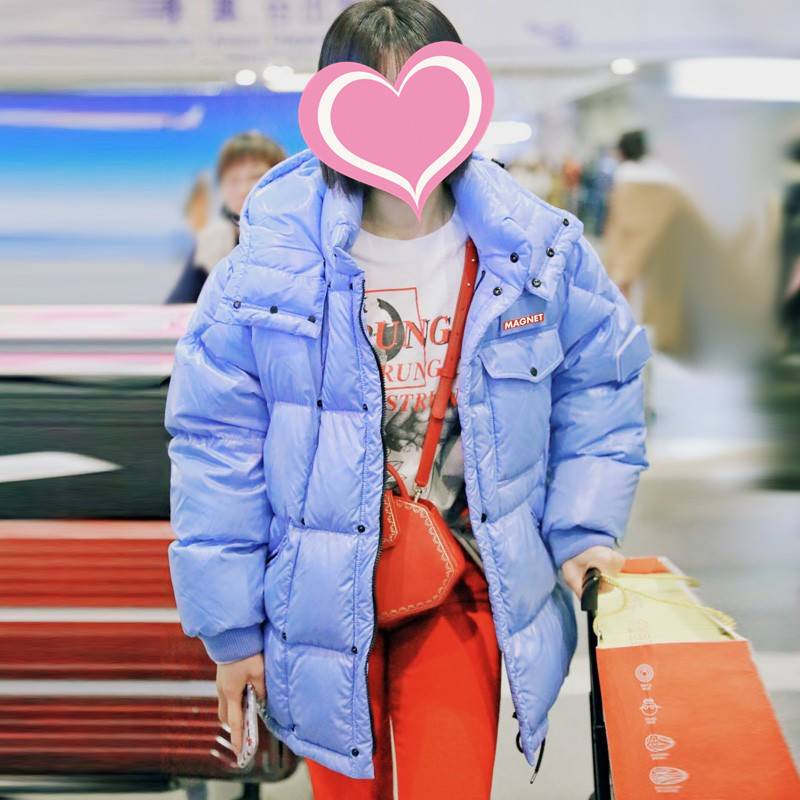 Zhang Tianai thick couple down jacket casual