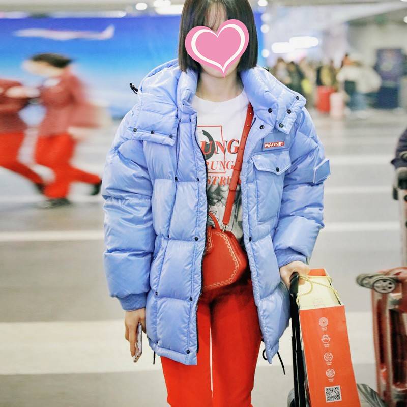 Zhang Tianai thick couple down jacket casual