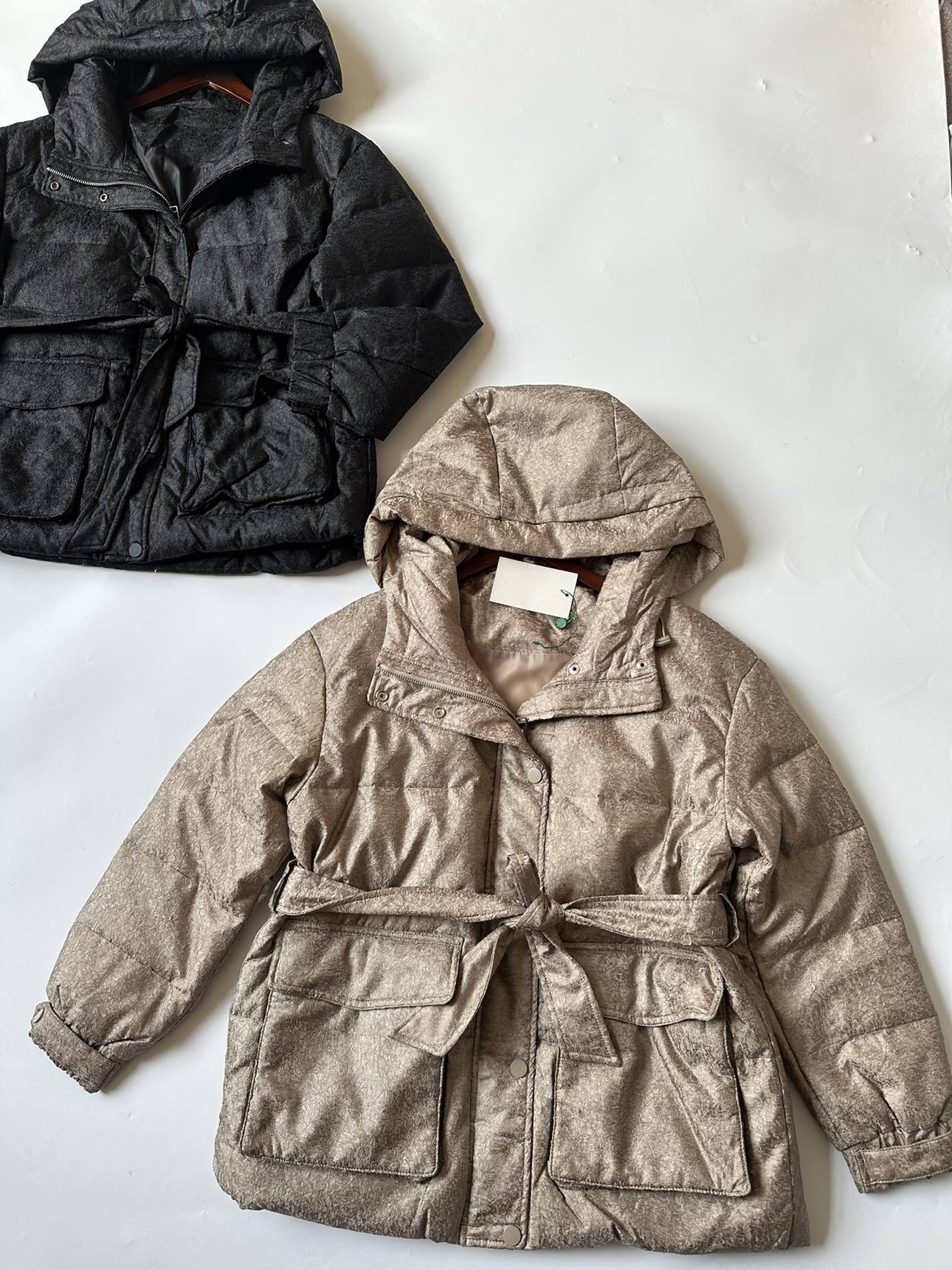 Hall level, warm heart nest, houses fashion lotion 90%white goose velvet long -sleeved down jacket.