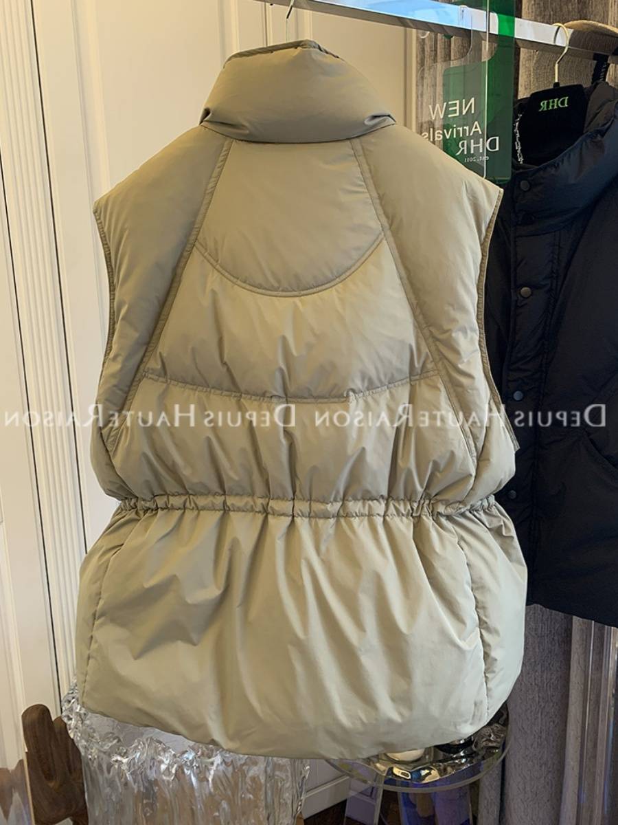 Poly -collar bread down jacket vest vest thick outer jacket girl