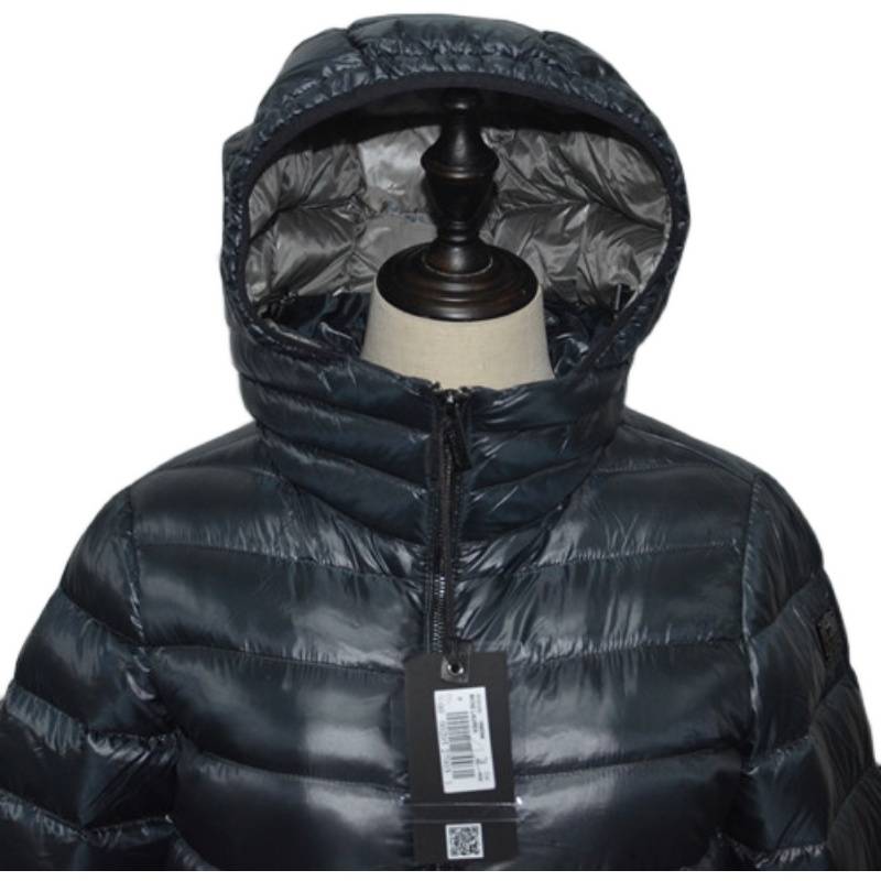 Sanjiao 2021 autumn and winter women's white duck velvet hooded medium long down jackets supply noodle accessories export orders