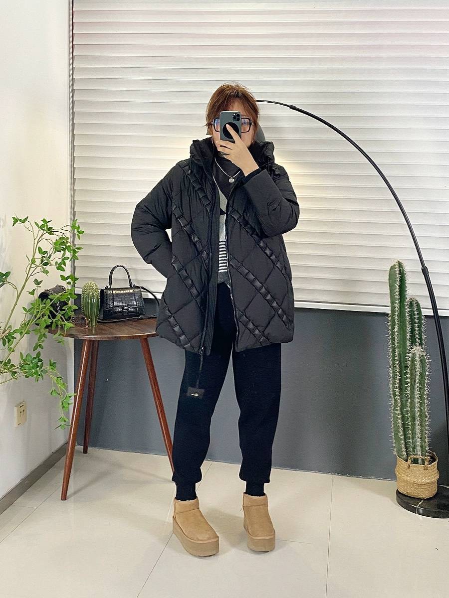 European goods design sense loose hooded down jacket size