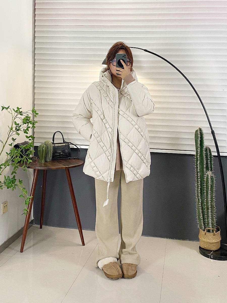 European goods design sense loose hooded down jacket size