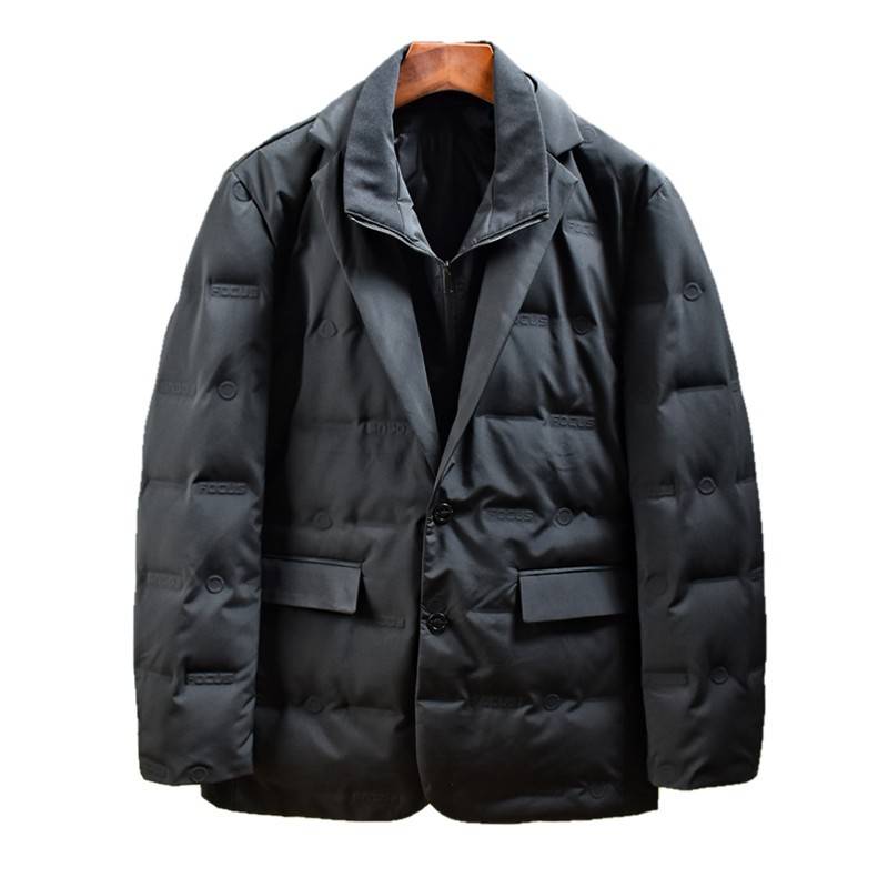 First -line benefits!You can remove the lead!90 velvet scissors medium long down jacket men's winter business suit jacket