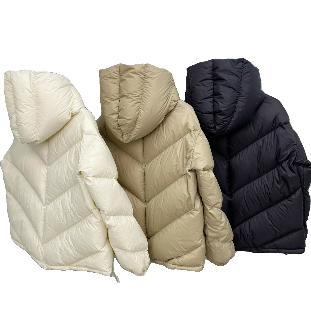 The down of the order walking is fluffy warm 90 white goose puffs hooded down jacket 2023 new model