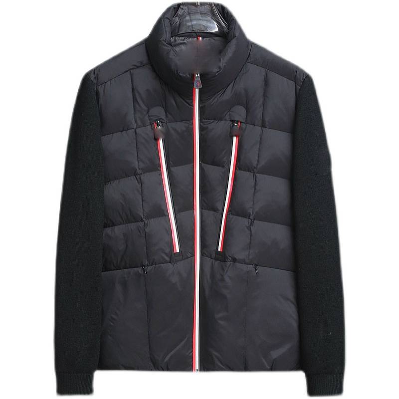 2022 autumn and winter men's stand -up collar stitching badges jacket down jacket 90 white down warm top French tide man