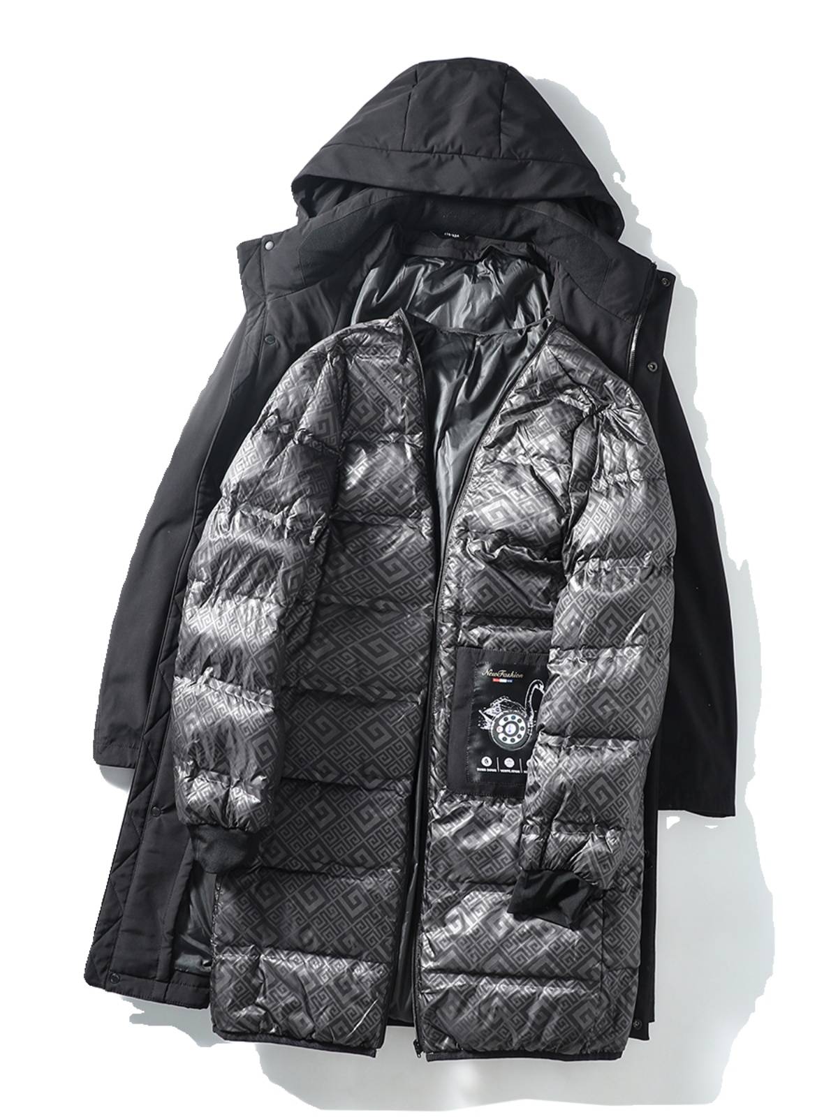 You can remove down the down of the down ~ offline 1980+ winter men's business leisure mid -length warm down jacket jacket