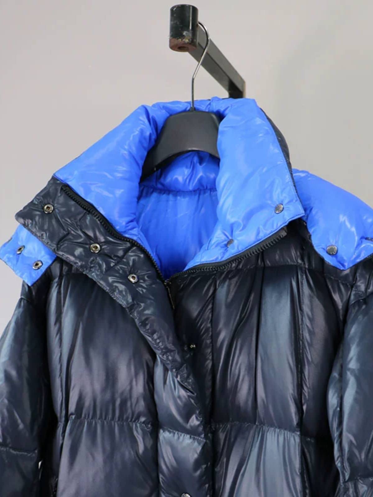 High -end quality down jacket long over -knee temperament thickened 90 white goose velvet jacket casual loose and thin